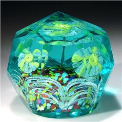 24: Antique Bohemian Faceted Paperweight