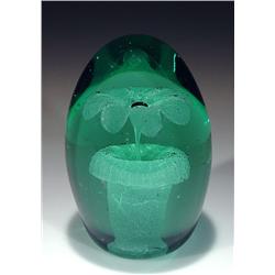 31: Antique English Green Bottle Paperweight 