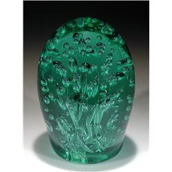 32: Antique English Green Bottle Paperweight 