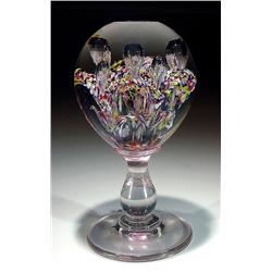 33: Antique European Frit Wig Stand or Mantle