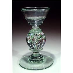 34: Antique Frit Crystal Candle Holder