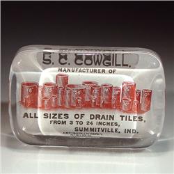 36: Antique Rectangular Advertising Plaque