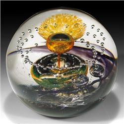 48: Selkirk Glass 1999 Goldstar Paperweight