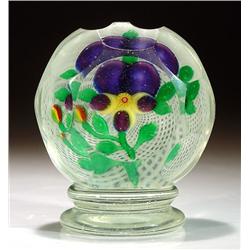 64: Chinese Pansy Pedestal Paperweight