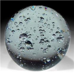 81: Large Abstract Crystal Bubble Paperweight