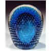 Image 1 : 83: High-Domed Blue Bubble Paperweight