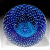Image 2 : 83: High-Domed Blue Bubble Paperweight