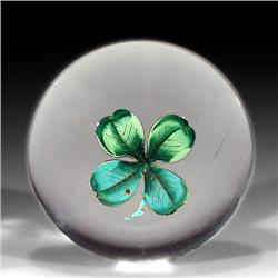 84: Painted Four-leaf Clover Paperweight