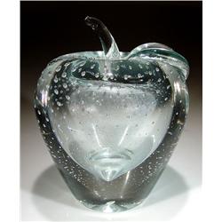 85: Magnum Crystal Bubble Apple Paperweight