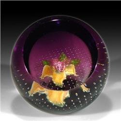 206: Caithness Dewdrop Orchid Paperweight