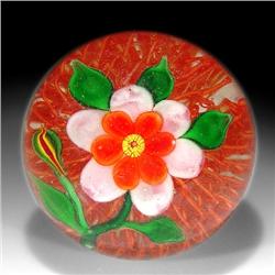 207: Chinese Flower on Latticinio Paperweight