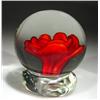 Image 1 : 235: Upright Red Crimp Rose Paperweight