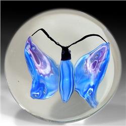 248: Antique Bohemian Butterfly Paperweight