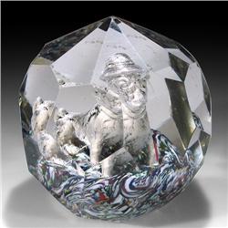 250: Antique Bohemian-Czech Dog Paperweight