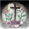 Image 1 : 264: Antique Frit Cross Paperweight