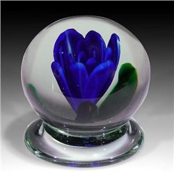 268: Antique Millville Blue Crocus Pedestal