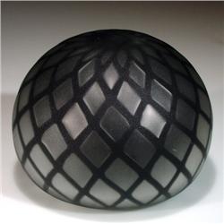 289: Hollow Gray Satin Frosted Paperweight