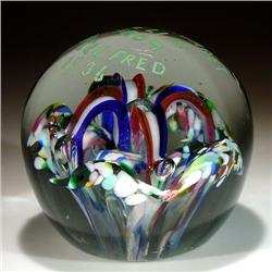 294: Antique American Magnum Frit Paperweight