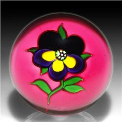 305: J Glass 1979 Pansy Paperweight