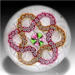 306: J Glass 1980 Trefoil Paperweight