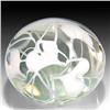 Image 1 : 320: Lotton 1996 White Leaves Paperweight
