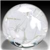 Image 2 : 320: Lotton 1996 White Leaves Paperweight