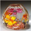 Image 1 : 328: Antique Bohemian Floral Design Paperweight