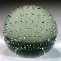334: Crystal Spaced Bubbles Paperweight