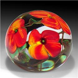 338: Richard Olma 1983 Floral Paperweight