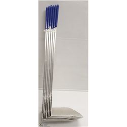 LOT OF 6 METAL BUCKET SCOOPS