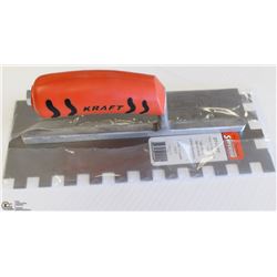 KRAFT 11" X 4" - 1/2 SQUARE NOTCH TROWEL
