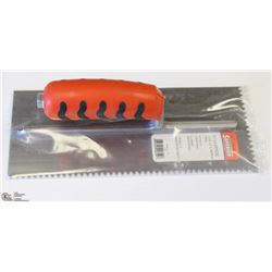 CASE OF SUPERIOR 11" X 4" V NOTCH TROWELS