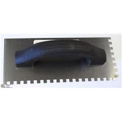 CASE OF 12 HI-CRAFT 4" X 9" SQUARE NOTCH TROWELS