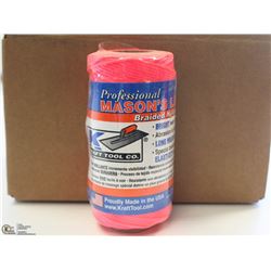 CASE OF KRAFT PINK MASONS LINE 6 X 250' ROLLS