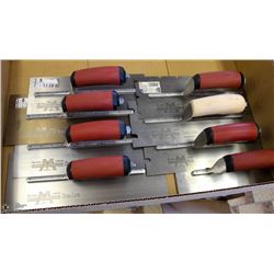LOT OF 8 ASSORTED MARSHALLTOWN TROWELS ON CHOICE