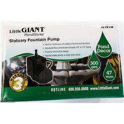 LITTLE GIANT 300 GAL/HR FOUNTAIN PUMP ON CHOICE