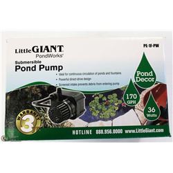 LITTLE GIANT 170 GAL/HR FOUNTAIN PUMP ON CHOICE