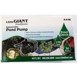 LITTLE GIANT 170 GAL/HR FOUNTAIN PUMP ON CHOICE