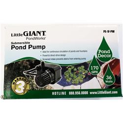 LITTLE GIANT 170 GAL/HR FOUNTAIN PUMP ON CHOICE