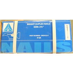 50LB BOX OF #9X2-3/4" BRIGHT DUPLEX NAILS