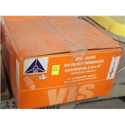20LB BOX OF #10X4" YELLOW ZINC SCREWS