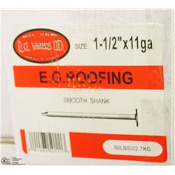 50LB BOX OF #11X1-1/2" EG ROOFING NAILS