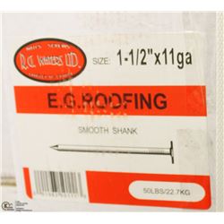 50LB BOX OF #11X1-1/2" EG ROOFING NAILS