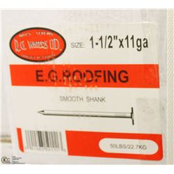 50LB BOX OF #11X1-1/2" EG ROOFING NAILS