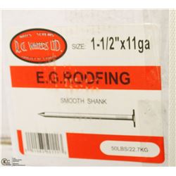 50LB BOX OF #11X1-1/2" EG ROOFING NAILS