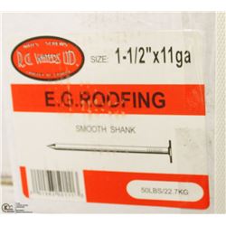 50LB BOX OF #11X1-1/2" EG ROOFING NAILS
