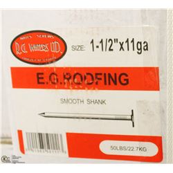 50LB BOX OF #11X1-1/2" EG ROOFING NAILS
