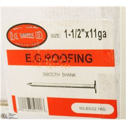 50LB BOX OF #11X1-1/2" EG ROOFING NAILS