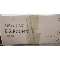 50LB BOX OF #11X2-1/2" EG ROOFING NAILS