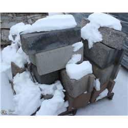 PALLET OF CEMENT BLOCKS